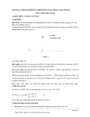 Đề cương ôn tập Hình học Lớp 11